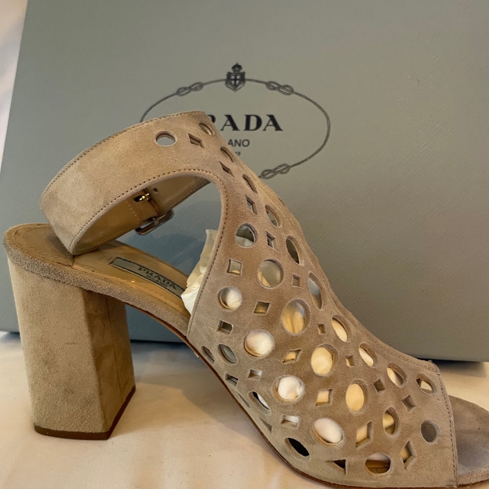 Prada Camoscio ll suede bootie sandal - Picture 6 of 10